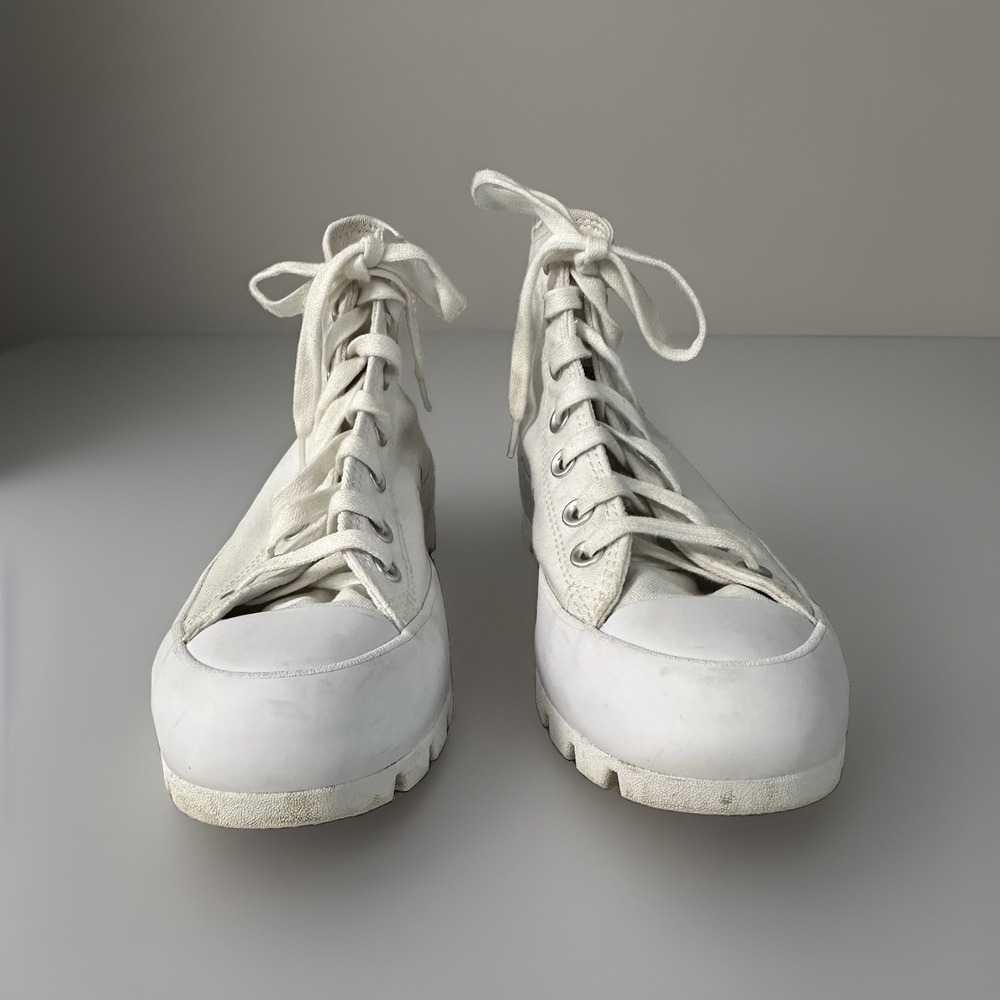 Converse Chuck Taylor All Star Lugged High Top Sneakers Women's Size 8 White - Picture 4 of 12
